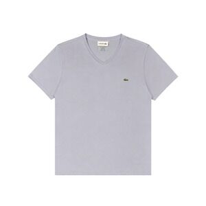 Lacoste Mens Pima Cotton V-Neck T-Shirt Lavender Blue FA12471 Size M (read)